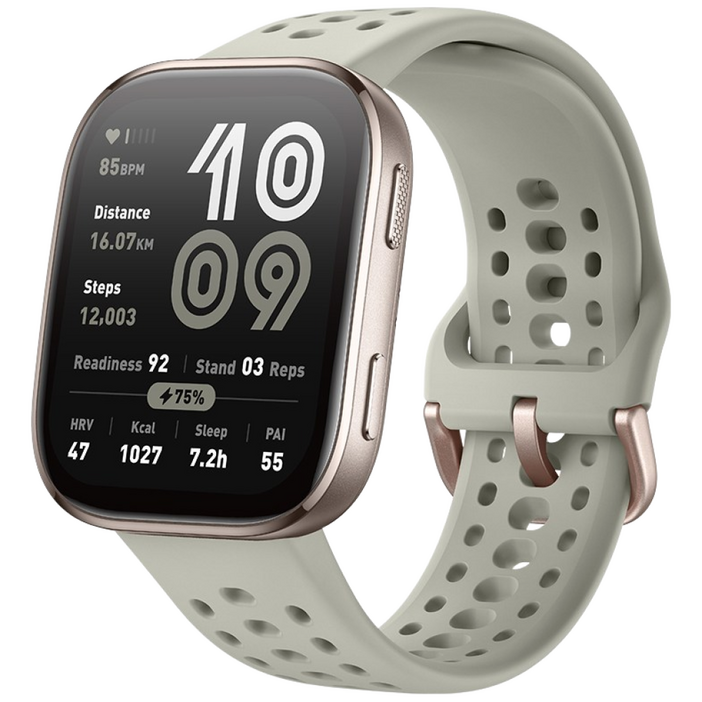 어메이즈핏 스마트워치 BIP 6, GPS + 블루투스, 4.63cm, 라이트 그레이