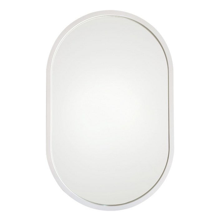욕실거울 타원형거울 트랙 욕실경 거실 화장실 인테리어거울 트랙경 양타원, No.2 화이트
