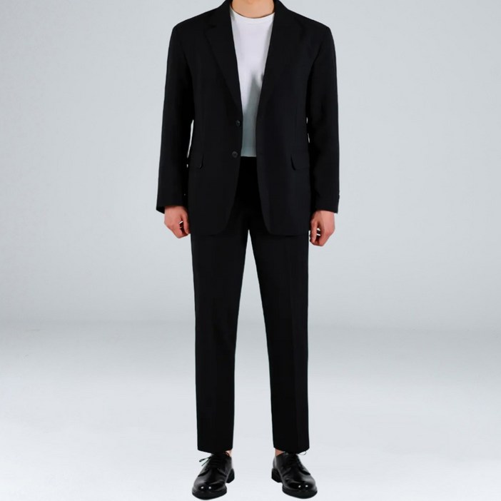 이브클로젯 남자 여름 린넨 프리미엄 빅사이즈 정장 수트 세트 61841