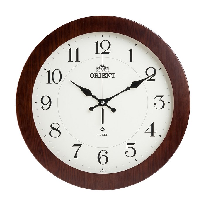 orient 우드 무소음 벽시계, 혼합 색상 orient 우드 무소음 벽시계, 혼합 색상
