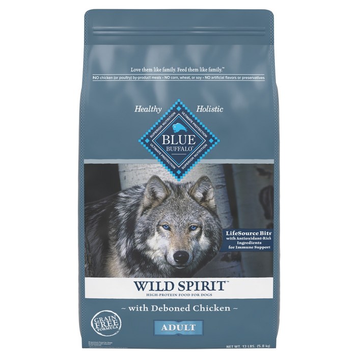 블루버팔로 어덜트 강아지 와일드 스피릿 건식사료, 닭, 5.8kg, 1개