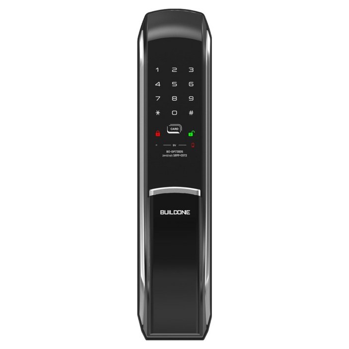 빌드원 푸시풀 카드키 도어락 실버, BODP7300S, 방문설치