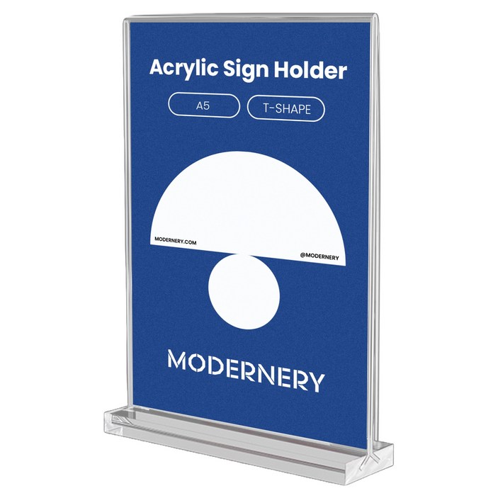 모더너리 POP 아크릴 스탠드 메뉴판 세로 T자형