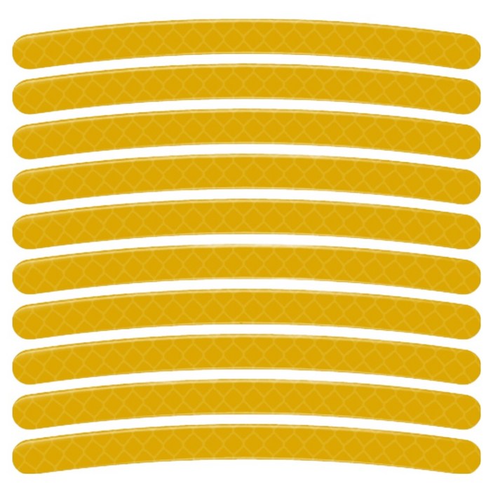 스코라 야간 시인성 휠 반사 스티커 옐로우 7mm x 9cm 40p