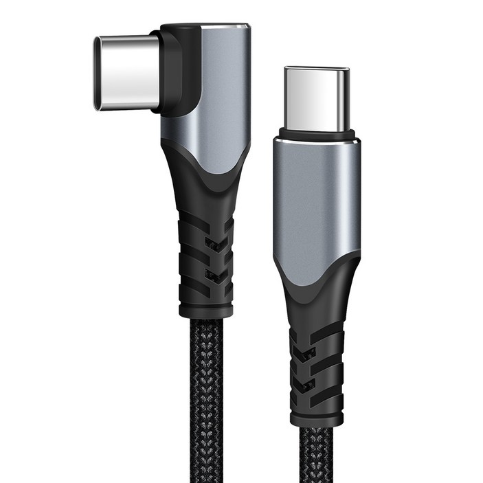 홈플래닛 EMarker IC 칩셋 직각 C to C PD 100W 초고속충전 케이블 게이밍 전용