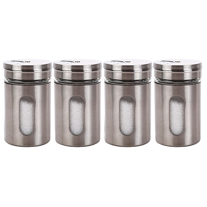 꽁쏘 다용도 가정용 프리미엄 스텐 양념통, 100ml, 4개