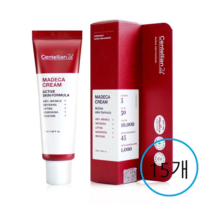 동국제약 센텔리안24 마데카크림 액티브 스킨 포뮬러 50ml, 15개, 50ml