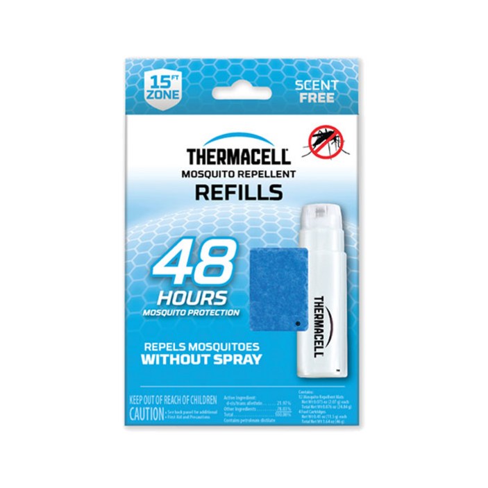 Thermacell 써마셀 모기퇴치 48시간 리필 매트X12 카트리지X4