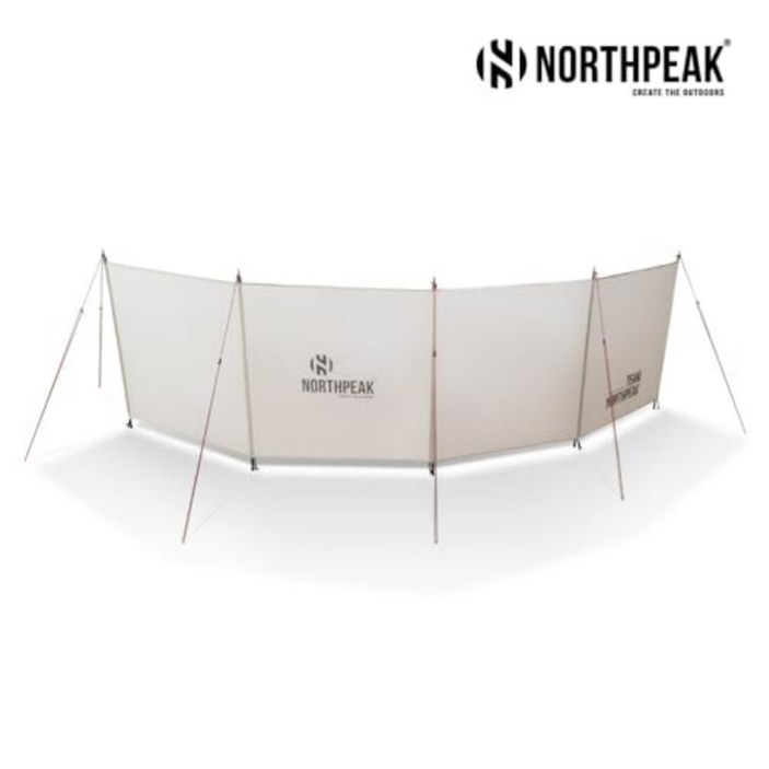 노스피크 Northpeak NOPK 윈드 브레이크 소이밀크 화이트 방풍막 캠핑 윈드스크린 컴팩트형