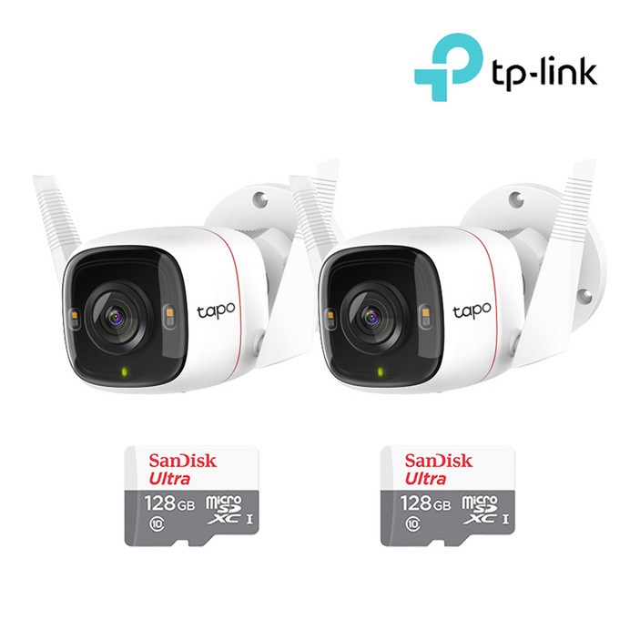 TP-Link Tapo C320WS＋128GB Micro SD카드 2팩 CCTV 세트