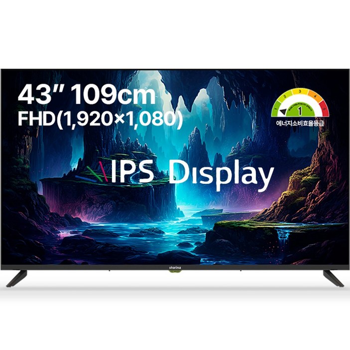 스타인즈 43인치 FHD LED TV 109cm 스탠드형 KKZ4302FH, 고객직접설치, 스탠드형, KKZ4302FH, 109cm(43인치)
