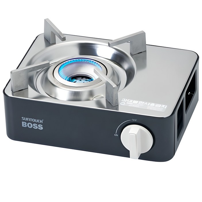 ZEU 썬터치 보스 휴대용 미니 버너 가스레인지, 네이비, 1개