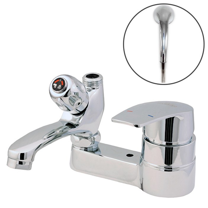 비욘드퍼니싱 투홀 세면대 수전 샤워기 겸용 국내생산 KC인증 MWL500, 1개