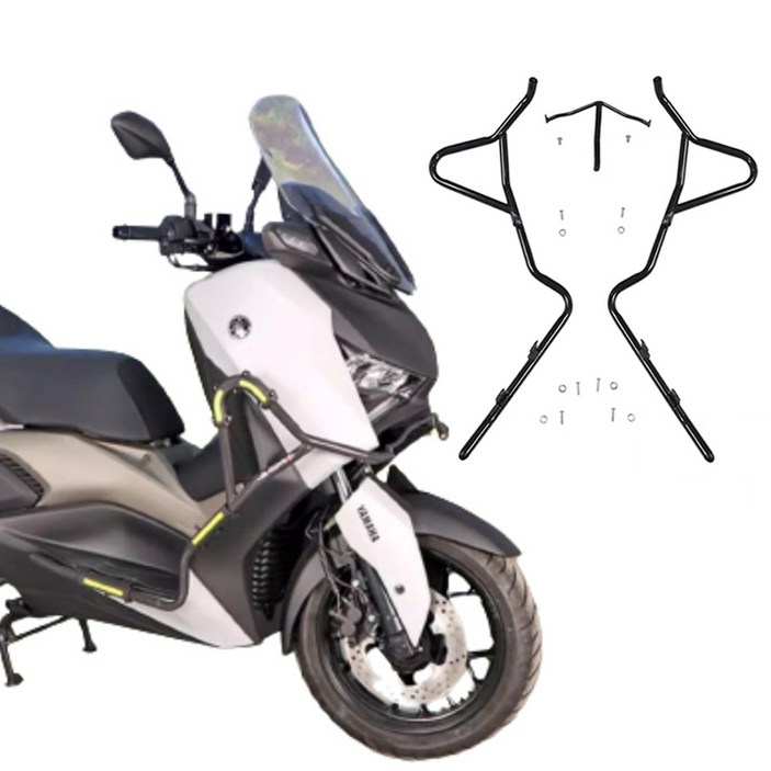 야마하 XMAX 범퍼가드 신형 프론트 사이드 보호 XMAX300 테크맥스 페리 17년식~25년식 호환, 1개