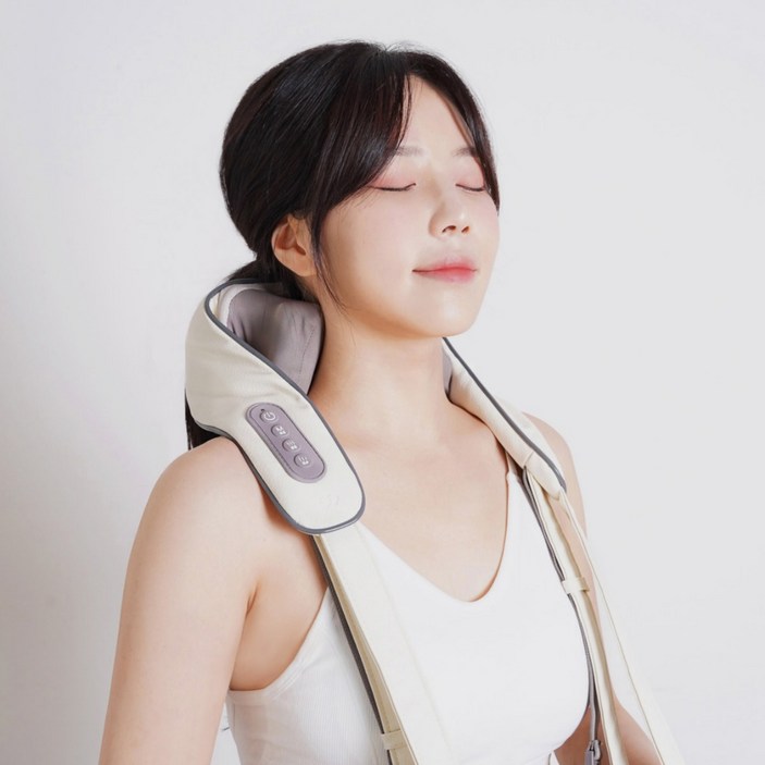 클로 넥앤프로 무선 목 어깨 마사지기 안마기 기계 허리 승모근 지압기, CLOER4001, 블랙