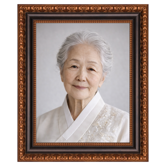 영정사진 액자 제작, 1개, 금색무늬