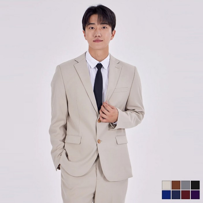 (대여)남자 심플 면접정장 세트(자켓 바지) 교복 학생