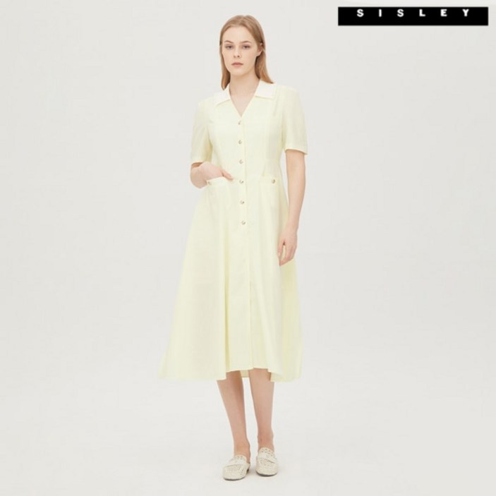 시슬리 시슬리 아이싱 니트 카라 원피스 SAOP36331LY 165295