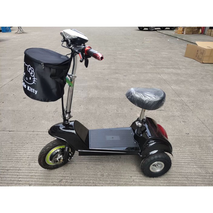접이식 전기 삼륜차 스쿠터 삼륜오토바이 오토바이, 블랙, 36V
