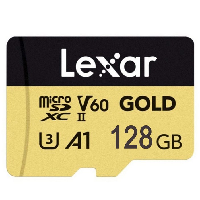 128GB A1 U3 마이크로SD V60 골드 메모리 카드 128G