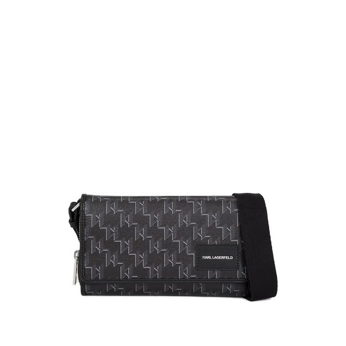 칼 라거펠트 K/보야주 모노그램 지퍼 크로스 백