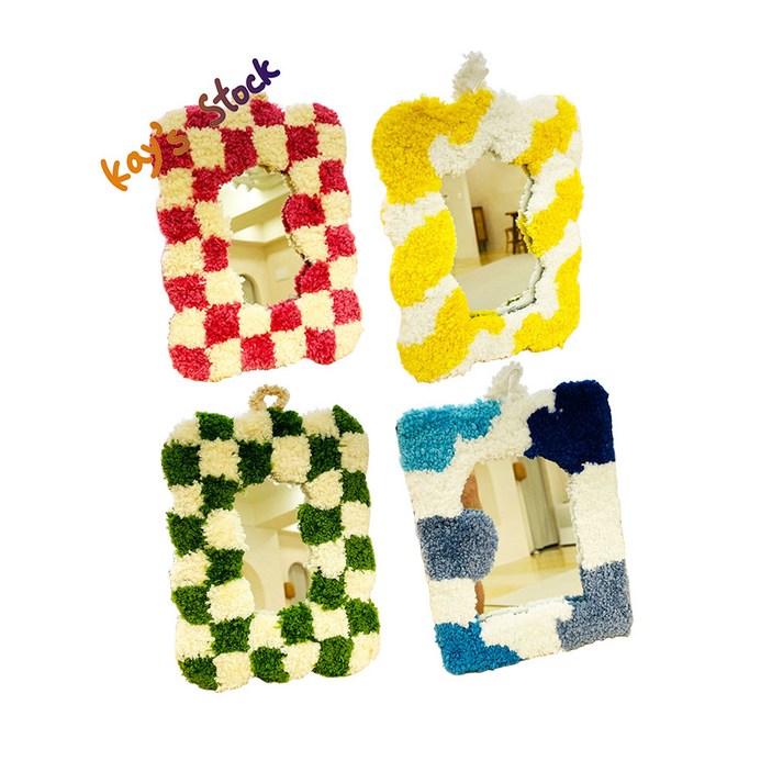 감성인테리어거울, 터프팅거울, 탁상거울, 벽걸이거울, 인테리어소품, 핸드메이드, 국내발송, TM001, 케이스스탁