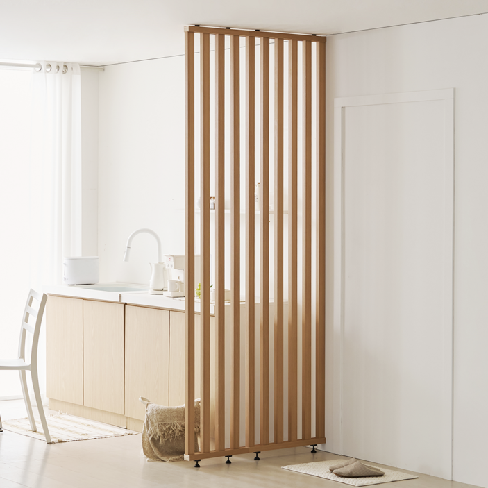 우드 스트라이프 파티션 가벽 공간분리 사무실 인테리어