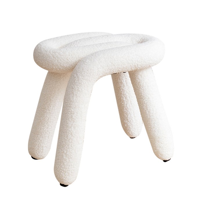 미코퍼니처 포니 인테리어 카페 보조 스툴 의자 볼드체어, 화이트