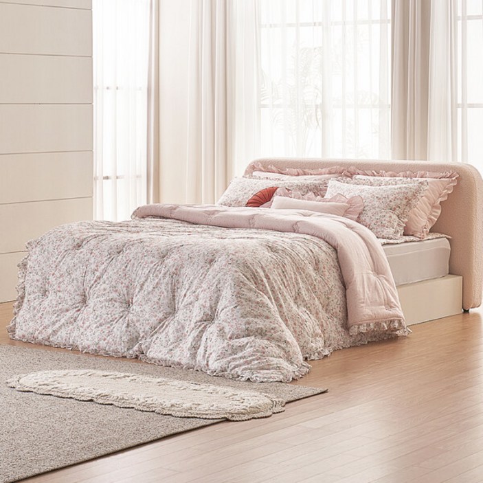 [로라애슐리] 로라애슐리 (싱글 2종 세트) 죠앤 60수 아사 면 차렵이불+베개커버1장