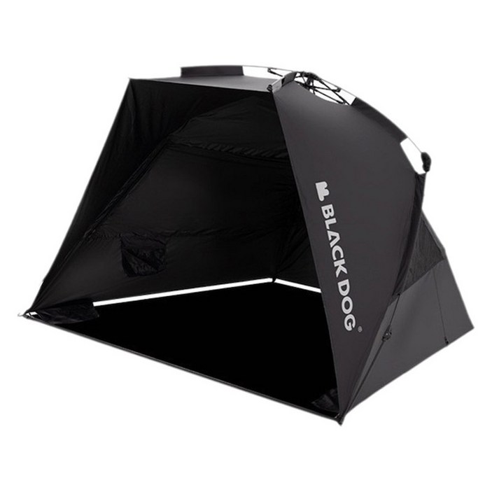 BLACKDOG 아웃도어 파빌리온 선쉐이드 원터치 자동 캠핑 텐트 250x160x149 CBD2300ZP019, 블랙, 1-2인용
