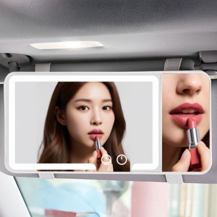 몽피 차량용 조명거울 썬바이저 메이크업거울, 1개, 모든 차종