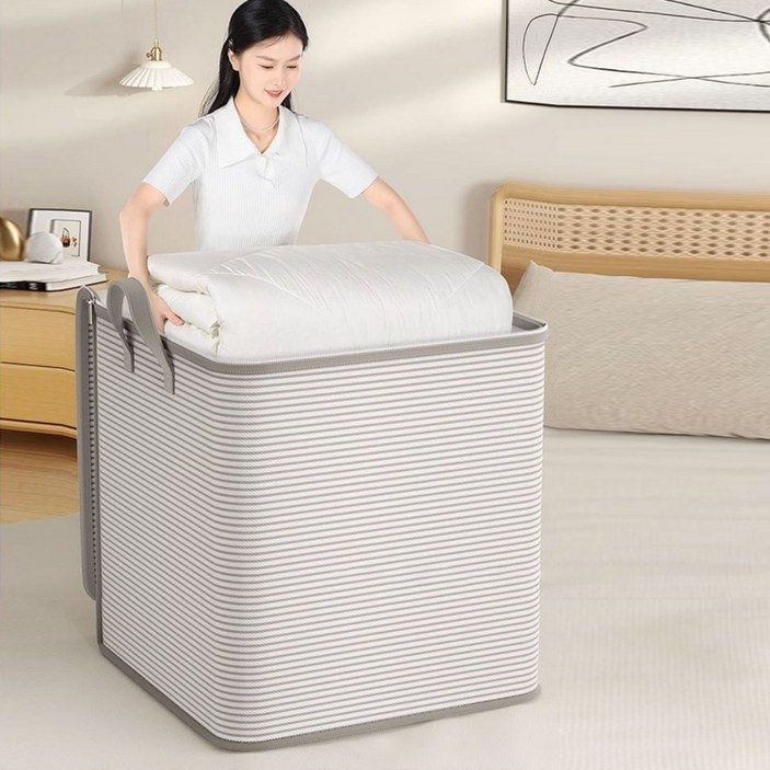BENRAN 압축파우치 가방정리대 대형 두꺼운 방수방습 스트라이프 진공 이불 옷 정리보관함 리빙박스 여행 이사 휴대용 해외여행준비물