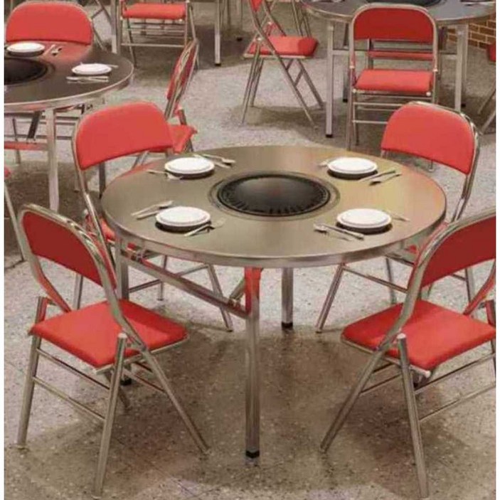 깡통 테이블 식당 원형 고깃집 포차 식탁 스텐 업소용