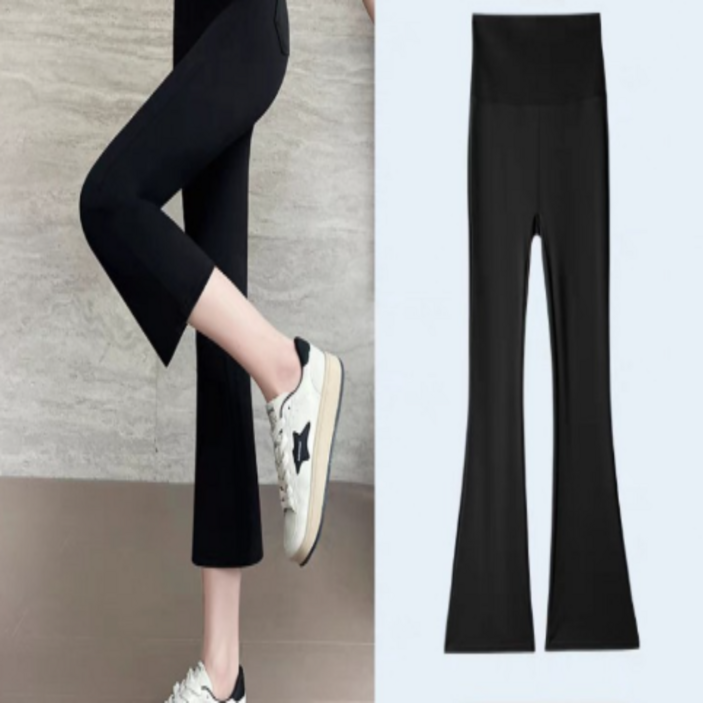 여성용 냉감 통기성 썸머 롱 부츠컷 밴딩 쿨 팬츠