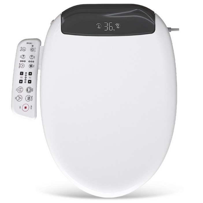 Munjjing IPX5 방수 비데 자동노즐세척 필터리스 무드등 자동감응 온풍건조 키즈/여성모드, B358C, 고객직접설치