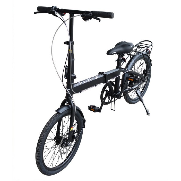 지멘스 자전거 2025년 업그레이드 보니20인치 2단 폴딩 쉬운 접이식자전거7단 미니벨로, 매트블랙, 143cm, 1개