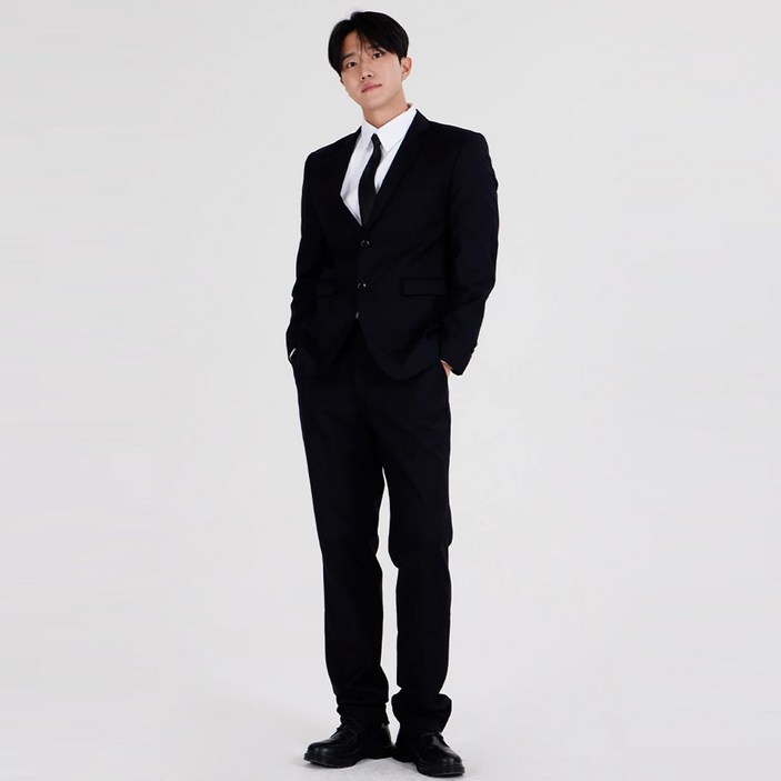 (대여)네이비 블랙 남자 긴팔 면접정장 세트