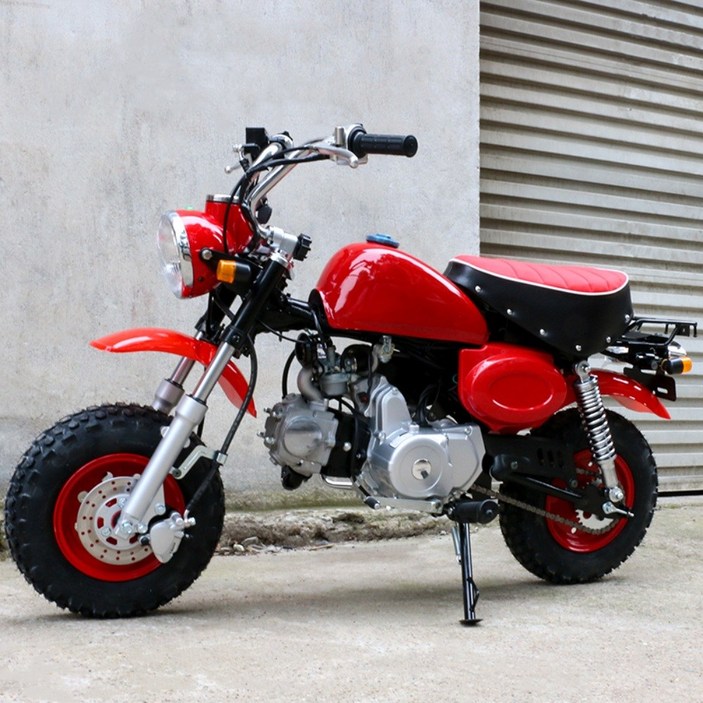 포켓바이크 미니 오토바이 레트로 스쿠터 몽키바이크, 빨간색