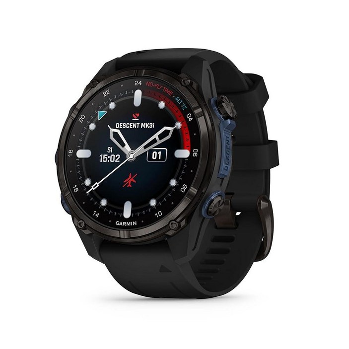 Garmin Descent™ Mk3i, 다이브 컴퓨터 및 멀티스포츠 GPS 스마트워치, 에어 통합, 블랙 117499