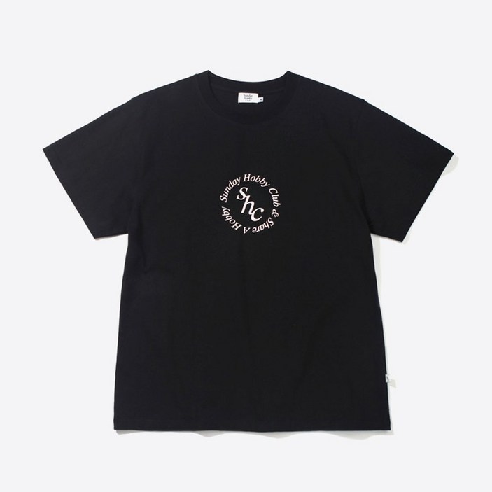 선데이하비클럽 써클 로고 티셔츠 블랙 블랙 20230627