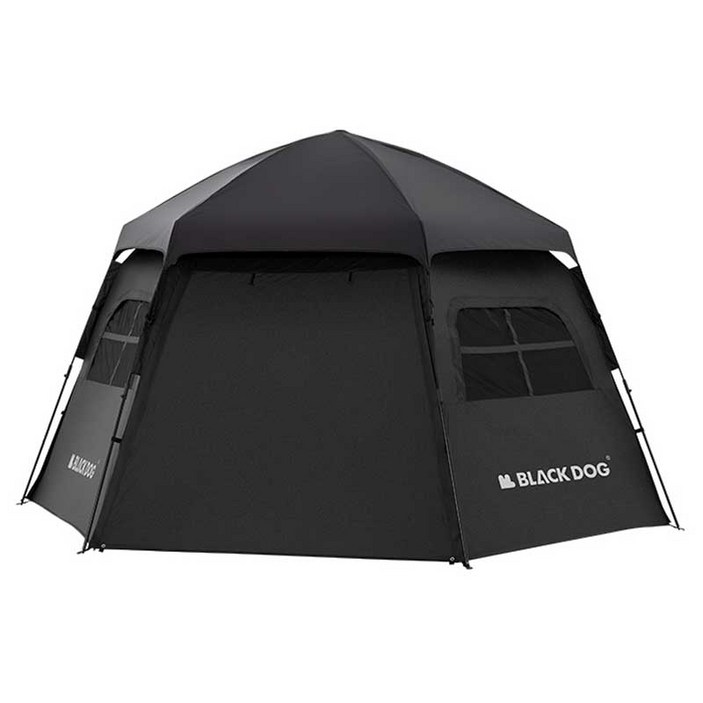 BLACKDOG 육각형 블랙 코팅 자동 텐트 CBD2300QT012