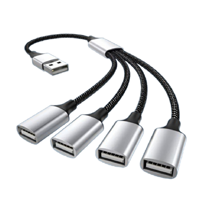 키넬 USB 케이블 분배기 4구 25cm 고속 데이터 전송 OTG 허브, 1개, 단일색상