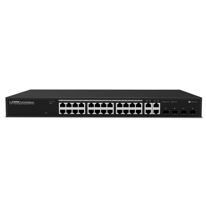 ipTIME PoE24000mesh 24포트 PoE 스위칭허브 4UTP+4SFP, 1, PoE24000mesh