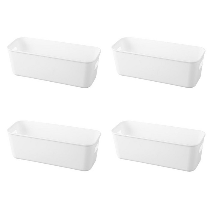 티모다모 다용도 팬트리 정리함 바구니, 4개, 화이트, 4개