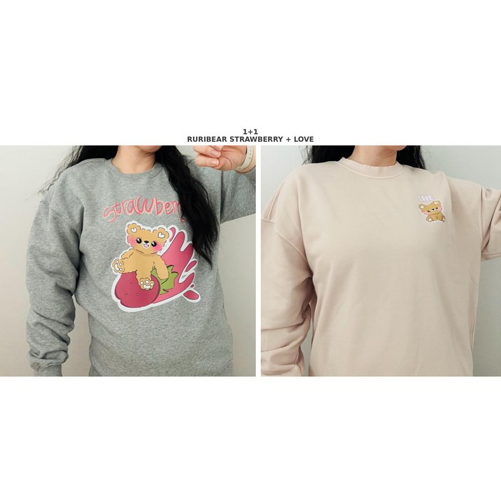 RURIBEAR 루리베어 맨투맨 11 스트로베리  러브