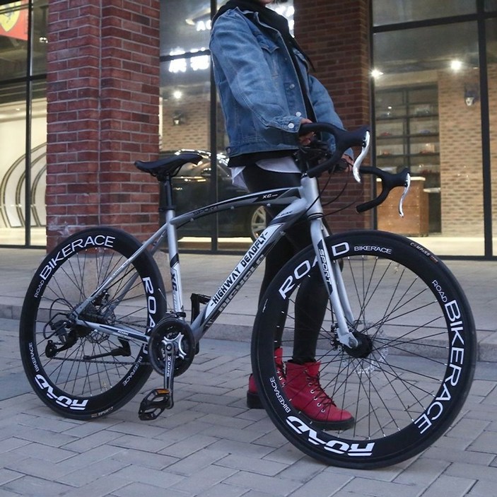 자이언트 로드 자전거 입문용 여자 솔리드 타이어, 6단 플래그십 24단 차이나 레드