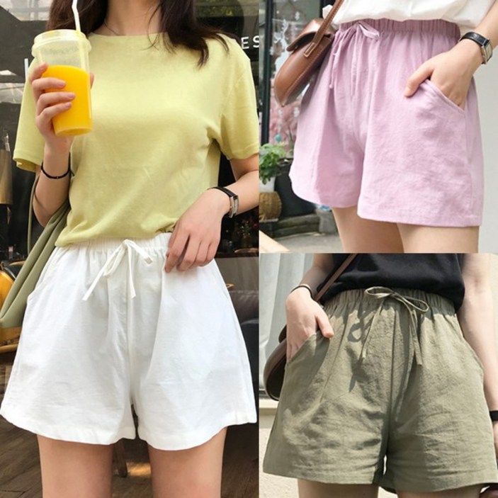사운드컴퍼니 11 여성 밴딩 린넨 반바지 8컬러 사운드컴퍼니 11 여성 밴딩 린넨 반바지 8컬러