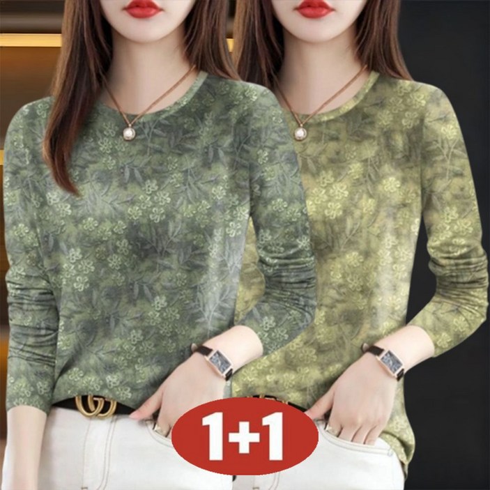 오스틱니 완전 편한 2026 NEW 11 초특가 여성 봄가을 날씬해 보이는 라운드넥 겨울 긴소매 티셔츠 캐주얼 긴소매 플예쁜 코디 외출 간절기