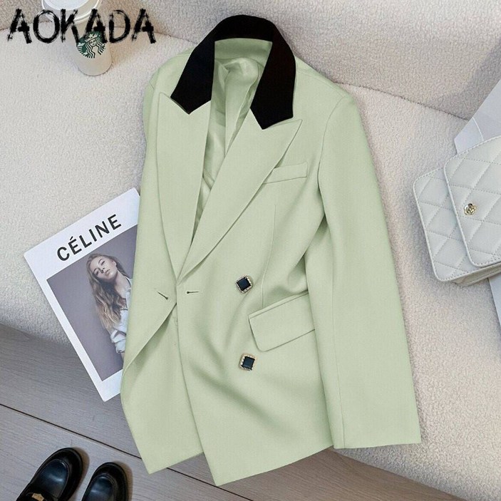 AOKADA 여자 클래식 정장 기질 오피스룩 수트 자켓 면접정장 세미정장