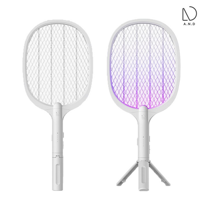 앤드 2IN1 UV 해충 퇴치 전기모기채 C타입 충전식 4,800mAh, 단일색상
